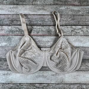 WACOAL Underwire Minimizer Bra Womens 38DD Beige Smooth Full Coverage 857210